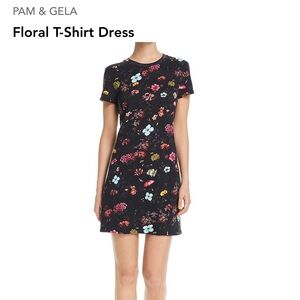Pam & Gela Floral tshirt dress size small